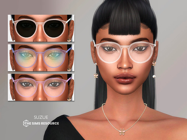 Sims 4 — Leo Glasses by Suzue — New Mesh (Suzue)