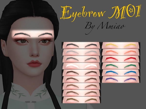 Sims 4 — Eyebrow M01 by Mmiao — Eyebrow M01