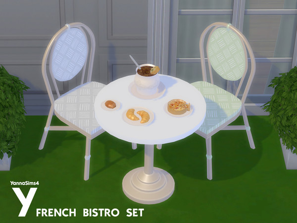 Sims 4 — YannaSims4 French Bistro Set Pain Au Chocolat by YannaSims4CC — Hi! In March last year, my fiance and I went to