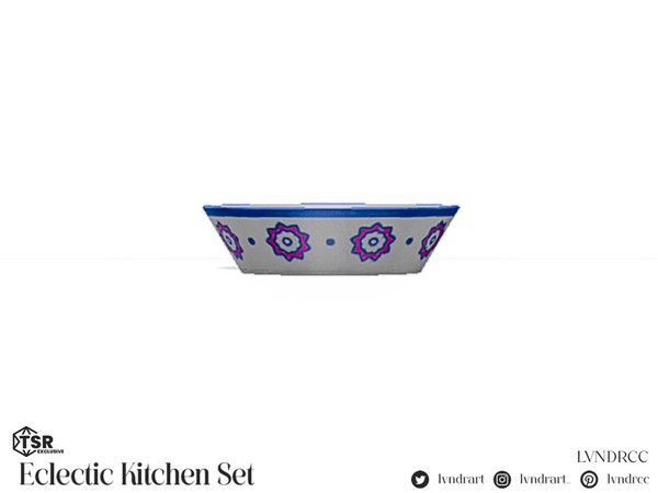 Sims 4 — (LVNDR) Eclectic Kitchen Ceramic plate by LVNDRCC — Small set of various ceramic and metal kitchen decorations,