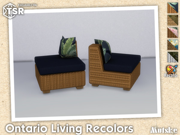 Sims 4 — Ontario Convex Chair by Mutske — Ontario Livingroom Recolor set with seating and surface. Make sure that your