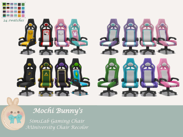 Sims 4 — SimsLab Gaming Chair Recolor by MochiBunnysims — - A recolor of "The Sims 4: Discover University"'s