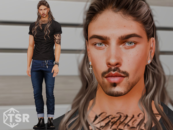 Sims 4 — Axel Knight by SimnessZ1 — Traits: Self-assured, Bro and Music Lover.