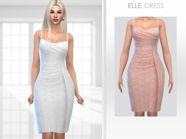 Sims 4 — Elle Dress by Puresim — Classy dress in 2 swatches