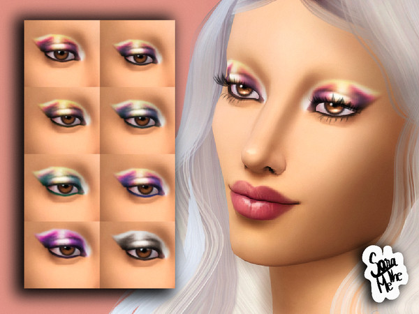 Sims 4 — 17. Sunset Eyeshadow by saratheme — -8 swatches