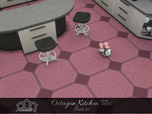 Sims 4 — Octagon Kitchen Tiles floor1 by Emerald — Octagon tile is a stylish modern timeless flooring.(floor set)