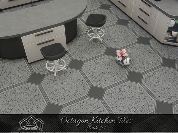 Sims 4 — Octagon Kitchen Tiles floor3 by Emerald — Octagon tile is a stylish modern timeless flooring.(floor set)