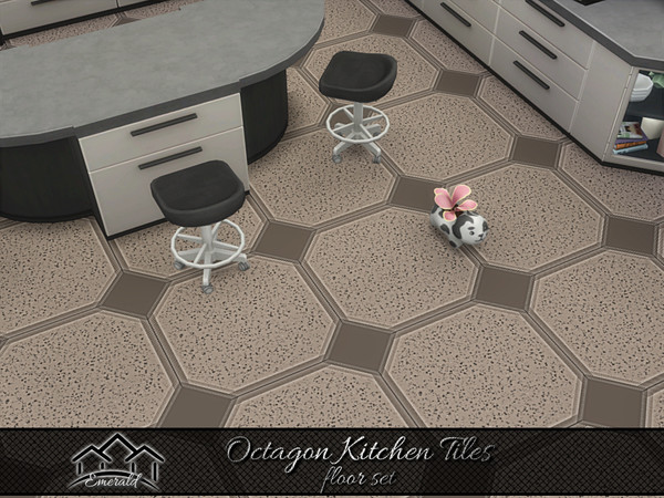 Sims 4 — Octagon Kitchen Tiles floor5 by Emerald — Octagon tile is a stylish modern timeless flooring.(floor set)