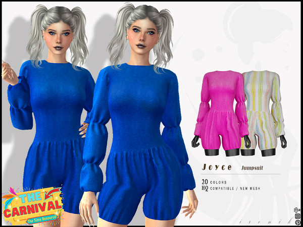 Sims 4 — [TheCarnival] Joyce Jumpsuit by _ironik_ — -20 Colors