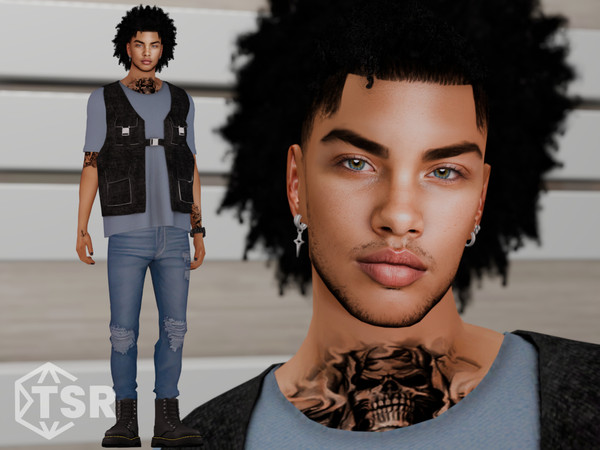 Sims 4 — Dante Herrera by SimnessZ1 — Dante is a tattoo artist. His dream is to have a tattoo business and be very