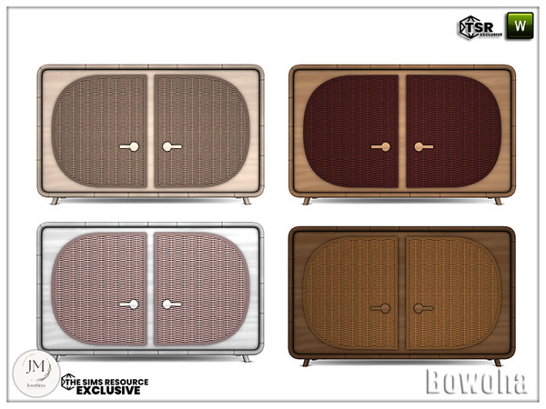 Sims 4 — Bowoha bedroom dresser by jomsims — Bowoha bedroom