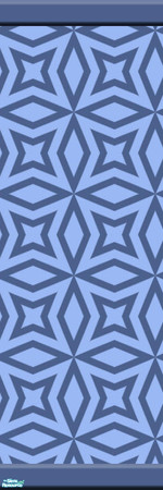 Sims 2 — Friday 7 by KittenKiss — These wild stencilled walls are bound to make a statement. It might be just a