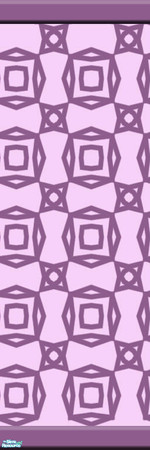 Sims 2 — Friday 3 by KittenKiss — These wild stencilled walls are bound to make a statement. It might be just a