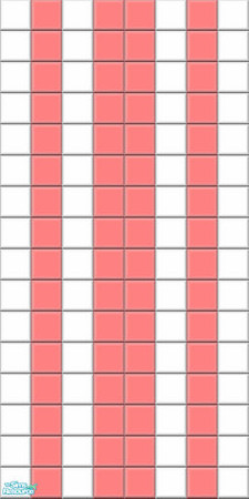 Sims 2 — Big White Tiles - Pink Stripe by Arduinna — 
