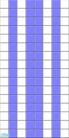 Sims 2 — Big White Tiles - Blue Stripe by Arduinna — 