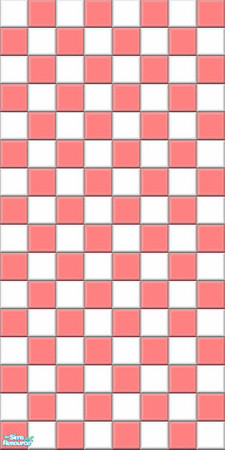 Sims 2 — Big White Tiles - White and Pink by Arduinna — 