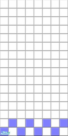 Sims 2 — Big White Tiles - Blue Bottom by Arduinna — 