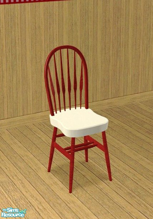 Sims 2 — Harvest Kitchen - Chair by Riverwillows — A nice cozy kitchen, done in harvest reds, cream, and checks. You can