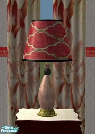 Sims 2 — Candy Apple Bedroom - Lamp by Riverwillows — A lovely Victorian-style bedroom, in rich mahagony and candy apple
