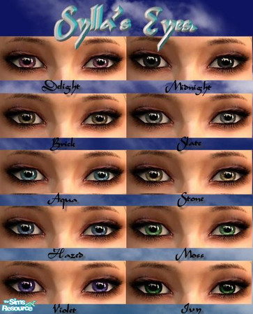 Sims 2 — Sylla's Eyes by sylla — A set of 10 eyes for you to enjoy! 
