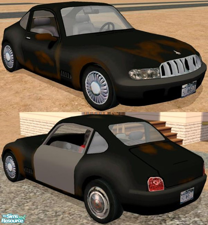 Sims 2 — Needs Work - Recolor 1 by Dr Pixel — It looks shabby - there are a few dents, the hubcaps and body panels don't