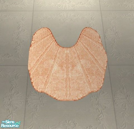 Sims 2 — Peaches N Cream Bath - Toilet Mat by Riverwillows — Gorgeous bath set in soft peach and luxurious cream colors.