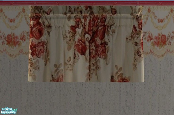 Sims 2 — Candy Apple Bedroom - Valance by Riverwillows — A lovely Victorian-style bedroom, in rich mahagony and candy