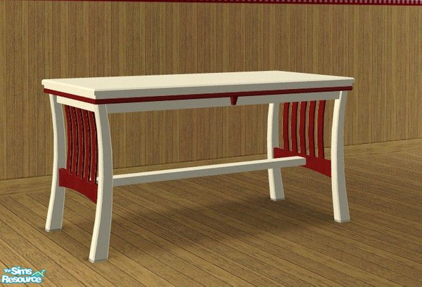 Sims 2 — Harvest Kitchen - Table by Riverwillows — A nice cozy kitchen, done in harvest reds, cream, and checks. You can