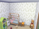 Sims 4 — Give me Peace Leaves by lavilikesims — 2 walls with leaves, full wall and design on half wall in 5 colours
