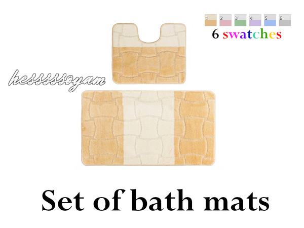 Sims 4 — hesssssoyam_Toilet_Mat by hesssssoyam — - Basegame compatible - 6 swatches - mats, rugs