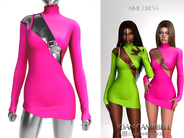 Sims 4 — AIME DRESS by Joan_Campbell_Beauty_ — 9 swatches Custom thumbnail Original mesh