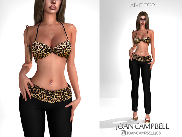 Sims 4 — AIME TOP by Joan_Campbell_Beauty_ — 3 swatches Custom thumbnail Original mesh