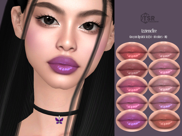 Sims 4 — IMF Gwynn Lipstick N.634 by IzzieMcFire — Gwynn Lipstick N.634 contains 10 colors in hq texture. Standalone item