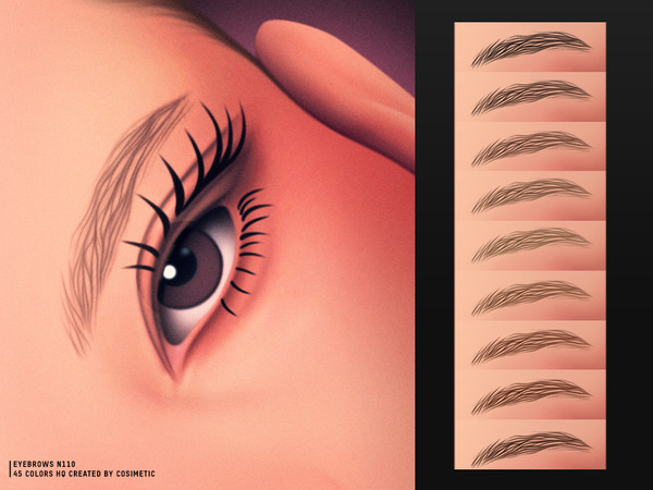 Sims 4 — Eyebrows N110 by cosimetic — - Female