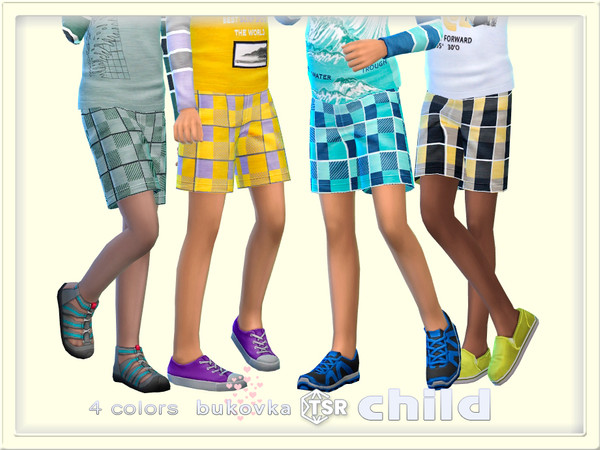 Sims 4 — Short Adventures by bukovka — Stylish shorts for children only for boys in 4 color options. Installed