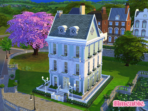 Sims 4 — Classic Mint Home (NO CC) by Simeable — NO CC