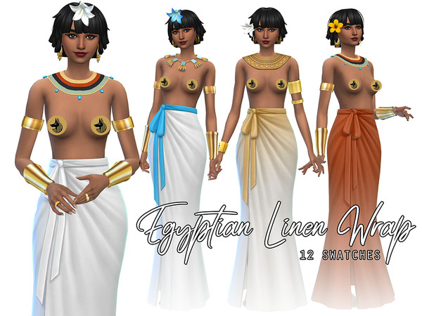 Sims 4 — Ancient Egyptian Linen Wrap by Naunakht — The Ancient Egyptians, like many cultures past and present, viewed
