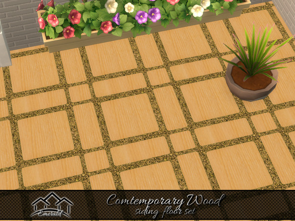 Sims 4 — Comtemporary Wood Siding floor3 by Emerald — This comtemporary wood siding can provides ingenious durability and