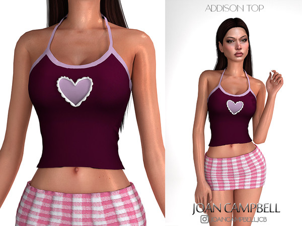 Sims 4 — ADDISON TOP by Joan_Campbell_Beauty_ — 5 swatches Custom thumbnail Original mesh