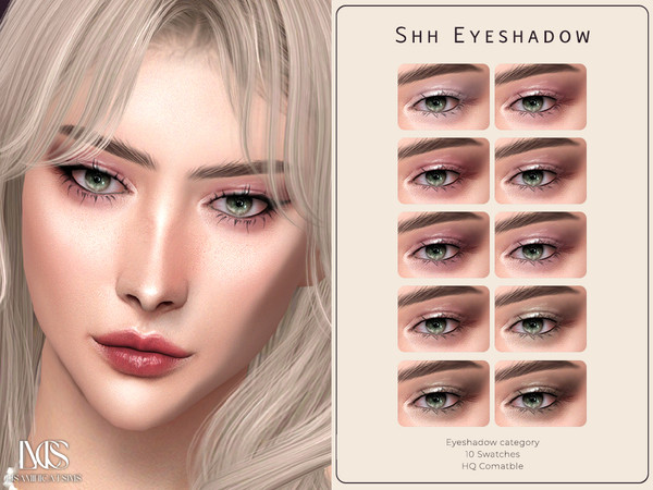Sims 4 — Shh Eyeshadow by Lisaminicatsims — -Eyeshadow category -HQ comatble -10 swatches