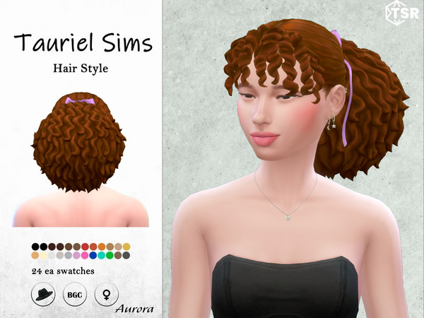 Sims 4 — Aurora-Hairstyle by taurielsims — All lods