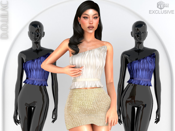 Sims 4 — Asymmetric Satin Top DO0758 by DOLilac — Custom thumbnail