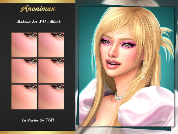 Sims 4 — Makeup Set N41 - Blush by Anonimux_Simmer — - 6 Swatches