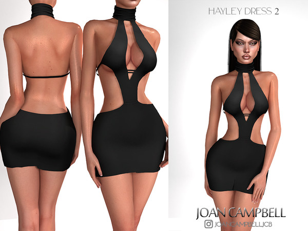 Sims 4 — HAYLEY DRESS 2 by Joan_Campbell_Beauty_ — 4 swatches Custom thumbnail Original mesh