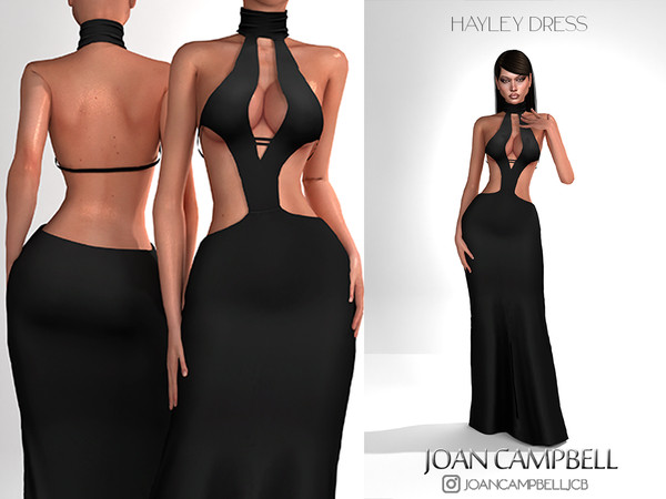 Sims 4 — HAYLEY DRESS by Joan_Campbell_Beauty_ — 4 swatches Custom thumbnail Original mesh