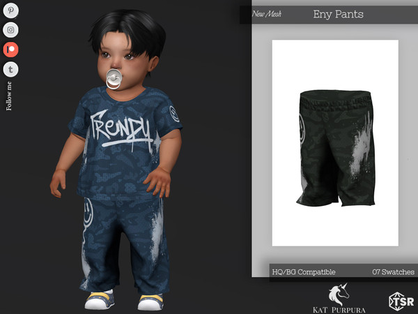 Sims 4 — Eny Pants- Infant by KaTPurpura — Long sporty-style pants for boys