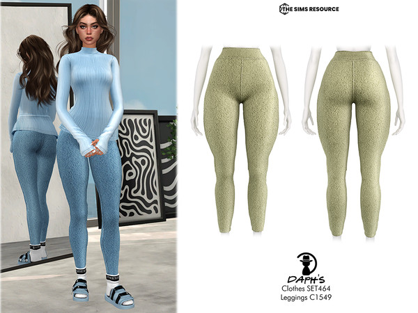 Sims 4 — Clothes SET464 - Leggings C1549 by Daph's — 5 Swatches