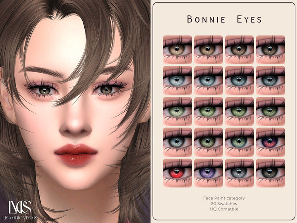 Sims 4 — Bonnie Eyes by Lisaminicatsims — -Face Paint category -HQ comatble -20 swatches