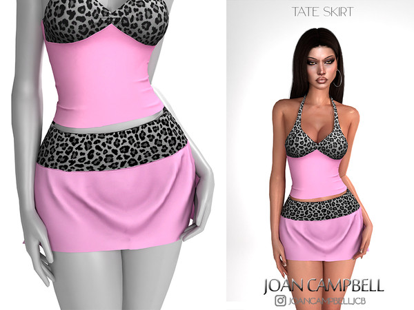Sims 4 — TATE SKIRT by Joan_Campbell_Beauty_ — 3 swatches Custom thumbnail Original mesh