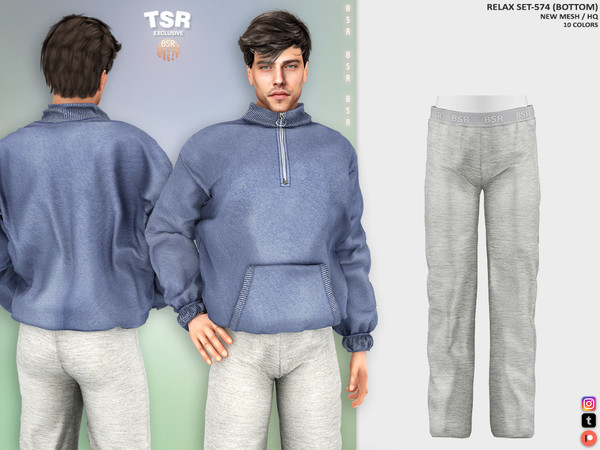 Sims 4 — RELAX SET-574 (BOTTOM) BD1476 by busra-tr — 10 colors Adult, Elder, Teen, Young Adult